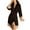 Black, variant on Women's Satin Nightgown Silk Pajamas 3/4 Sleeve Open Front Sleepshirt Women Lace Night Robes Nightdress