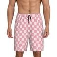 thumbnail image 3 of Lsque Irregular Plaid Mens Sleep Pajama Shorts,Short Pajama Pants, Cotton Ultra-Soft Knit-3X-Large, 3 of 9