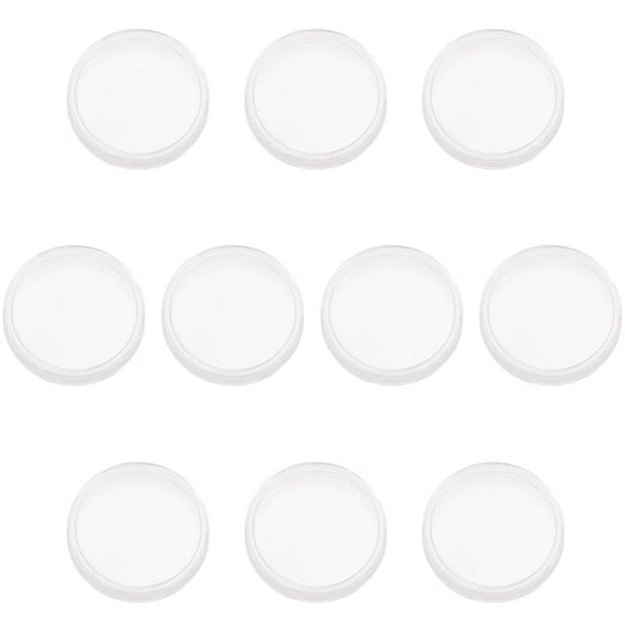 10 pcs Small round transparent plastic coin capsules box 22mm