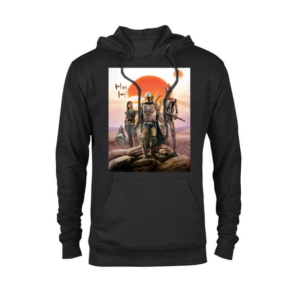 Star Wars The Mandalorian Group Poster - Pullover Hoodie for Adults - Customized-Black