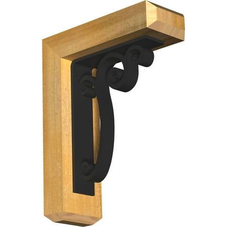 

4 W x 11 1/2 D x 14 H Avery Craftsman Ironcrest Rough Sawn Bracket Western Red Cedar (2 W x 7 1/2 D x 10 H Iron Bracket)