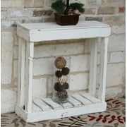 White Slatted Console