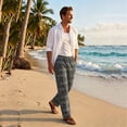 thumbnail image 4 of Mutghys Cotton Pajama Pants for Men Classic Print Elastic Waist Sleep Pants with Pockets Home Relaxing Soft Comfy Casual Pants, 4 of 6