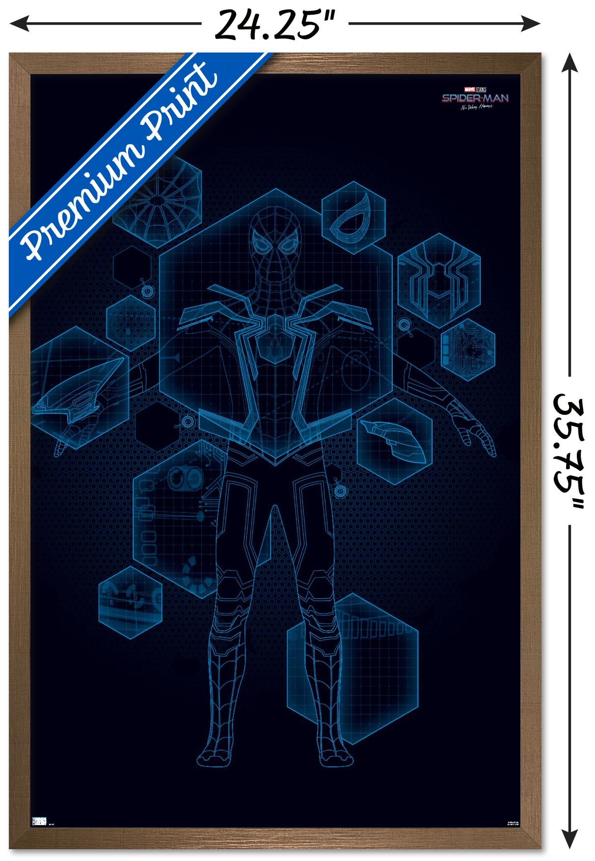 Marvel Spider-Man: No Way Home - Tech Wall Poster, 22.375" x 34" Framed