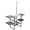Black, variant on VERTEX&KAIBIN Folding Camping Kitchen Table - Portable Outdoor Cooking Station with Heat Resistant Top, 4 Side Tables, Storage Rack & Lamp Post for Picnics & Camping Trips