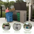 thumbnail image 3 of Lifetime Rough-Cut Polyethylene Horizontal DIY Storage Shed, 52" x 42.5" x 75.2", Gray (60489), 3 of 11