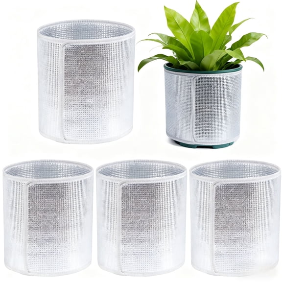 Plant Pot Covers - 6inch Insulated Thermal Wraps for Winter Protection, Reusable Potted Plant Covers, Set of 5