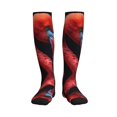 thumbnail image 3 of Compression Socks for Women and Men - Closeup Red Flamingo Portrait Compression Socks Circulation for Workout, 3 of 8