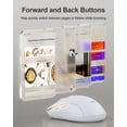 thumbnail image 5 of wegear 2.4G Wireless Mouse, Ergonomic Design, 5-Level Adjustable 4000 DPI, 6 Buttons, Portable for PC, Windows, Mac,XP,White, 5 of 9