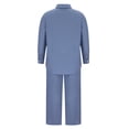 thumbnail image 4 of Ensemble 2 Pcs pour Femmes, Chemise Boutonnée et Pantalon Grand Décontracté, 4 of 8