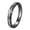 Black Silver, variant on Women 4mm White Ceramic Simple Stackable Ring Single CZ Stone Inlay Minimalist Plain Wedding Band Gold Plated Size 10