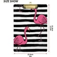 thumbnail image 2 of FMSHPON Pink Flamingo Silhouette Clipboard Hardboard Wood Nursing Clip Board and Pull for Standard A4 Letter 13x9 inches, 2 of 7