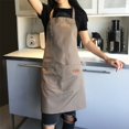thumbnail image 3 of Unisex Waterproof Adjustable Canvas Apron with 2 Pocket Kitchen Pinafore, 3 of 4