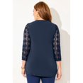 thumbnail image 2 of Catherines Women's Plus Size Textured Lace Knit Top, 2 of 5