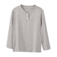 thumbnail image 3 of Acaics Girls' Long-Sleeve Layering T-Shirt: Fall Solid-Color Lightweight Modal Long-Sleeve Crew-Neck Top, Ages 0–15, 3 of 10