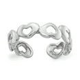thumbnail image 1 of 14K White Gold Heart Toe Ring, 1 of 2
