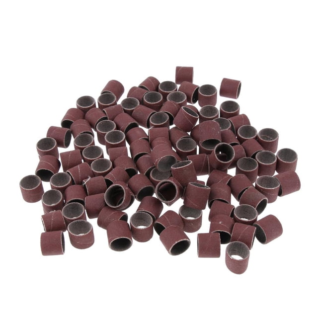 100pcs 15mm bandas de lijado juego de mangas de tambores 120, 150, 180, 240, 400 granos Cola Mangas de bandas de lijado