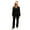 Black, variant on Family Pajamas Sets for Christmas Velour Pjs Long Sleeve Button down Nightwear Set Warm Pajamas Mommy and Me Christmas Pajamas