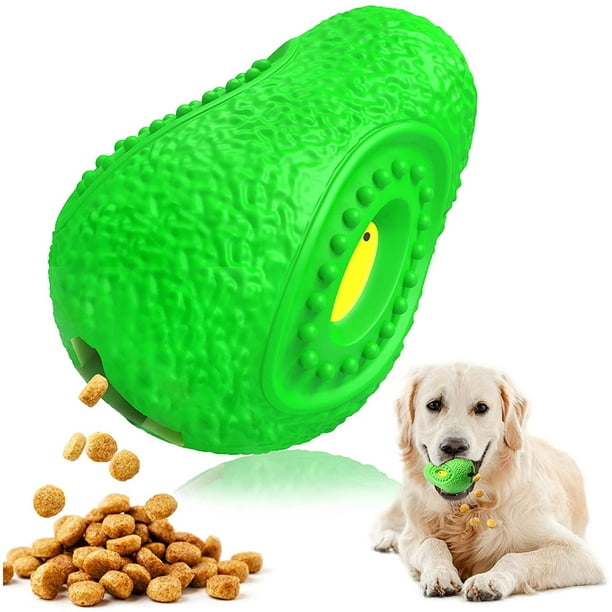 Dog Toys Treat Dispensing Tough Natural Rubber Dog Teething Toy for