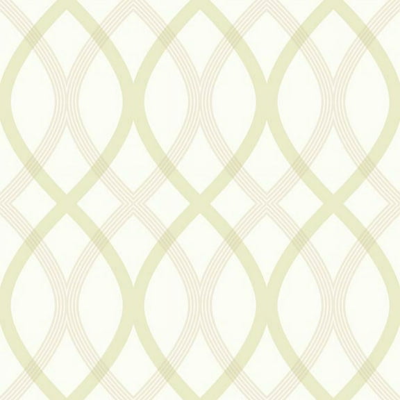 Beacon House Contour Green Geometric Lattice Wallpaper, 20.5-in by 33-ft, 56.4 sq. ft