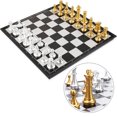 thumbnail image 2 of Chess & Checkers Deluxe 2-en-1 Ajedrez con 36 * 36 cm Tablero de ajedrez magnético plegable grande Xemadio LN-1105, 2 of 6