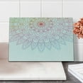 thumbnail image 2 of Rainbow Mandala Cutting Board, Outline Style Colorful Eastern Folklore Ombre Design Abstract Illustration, Decorative Tempered Glass Cutting and Serving Board, Small Size, Multicolor, by Ambesonne, 2 of 5