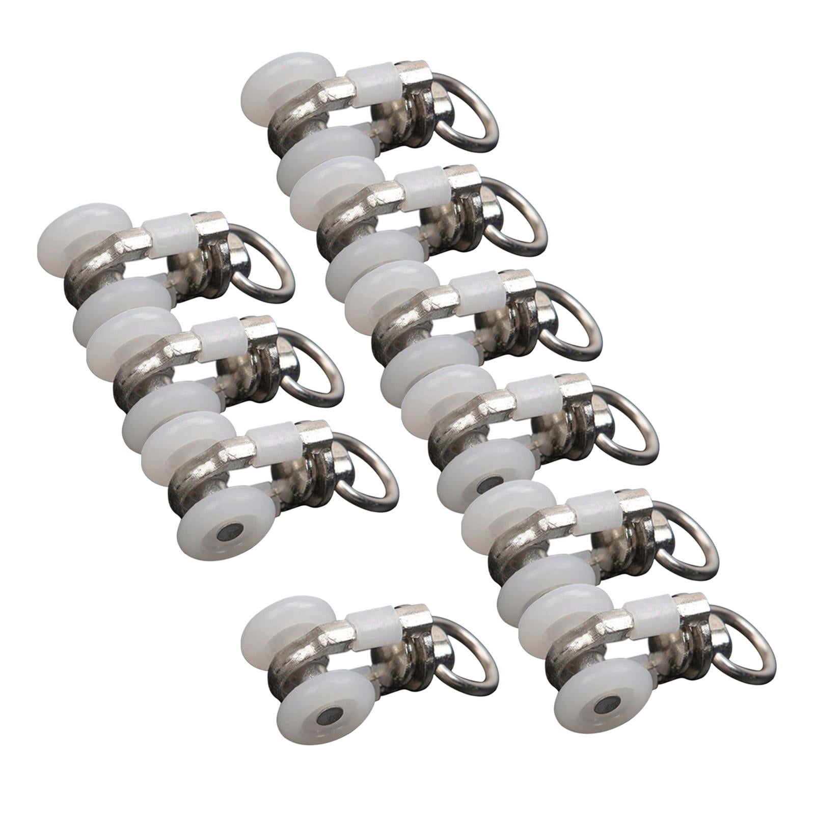 Cabilock 40-Pack Curtain Track Gliders - Double Wheel Rollers For Smooth Sliding, Quiet Operation, For Drapes & Room Dividers