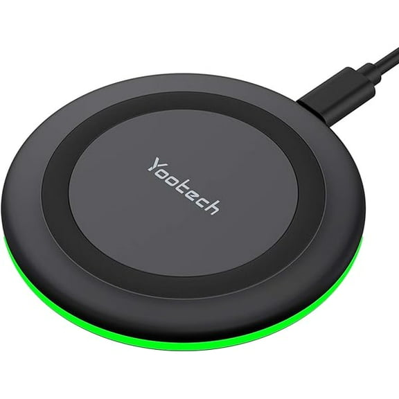 Saluqifa Wireless Charger,10W Max Fast Wireless Charging Pad Compatible with iPhone 16e/16/16 Plus/16 Pro Max/15/14/13/SE 2022/12/11/X/8,Samsung Galaxy S22/S21/S20,for AirPods Pro 2(No AC Adapter)