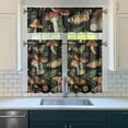 thumbnail image 3 of Woodland Mushroom Kitchen Curtains Set, Rod Pocket Tier and Valance, Whimsical Mushroom Kitchen Curtains for Cottagecore Decor, 3 of 6