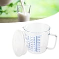 thumbnail image 1 of Glass Measuring Cup, Heat-Resisting Glass Milk Scale Measuring Jug With Lid Kitchen Utensil Suitable For Microwave Fridge Freezer, 1 of 8
