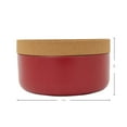 thumbnail image 2 of Ceramic And Cork Large Breathable Produce Bowl With Lid To Naturally Extends Produce Freshness Natural Cork And Red Ceramic, 2 of 5