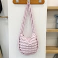 thumbnail image 1 of Bolso informal para mujer, bolso plisado de cuero PU, bolso hinchado, bolso de ocio para mujer, 1 of 7