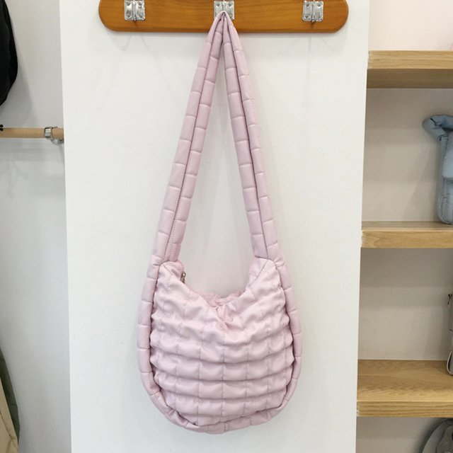 Bolso informal para mujer, bolso plisado de cuero PU, bolso hinchado, bolso de ocio para mujer