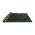 thumbnail image 2 of Ahgly Company Indoor Round Persian Turquoise Blue Traditional Area Rugs, 3' Round, 2 of 4