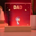 thumbnail image 6 of My Dear Dad My Footprint is Small Printed Square Shaped Acrylic Plaque, 6 of 20