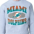 thumbnail image 3 of Men's Starter Heather Gray Miami Dolphins Team Grit Graphic Fleece Pullover Sweatshirt, 3 of 3