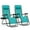 Mint Green, variant on Magshion Set of 2 Outdoor Chaise Lounger Chair Set, Folding Reclining Zero Gravity Chair with Cup Holder and Headrest for Patio, Yard, Beach, Pool, Black