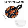 thumbnail image 5 of Christmas Gingerbread Man 2Pcs PU Leather Round Luggage Tags with Privacy Cover and Name ID Tag for Suitcase, Handbags, Backpacks, School Bags, 5 of 6