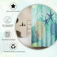 thumbnail image 5 of Nautical Coastal Waterproof Fabric Shower Curtain Starfish Seashell Coral Beach Themed Bath Curtain Ocean Shower Curtains for Bathroom with 12 Hooks, 72x72, Turquoise, 5 of 6