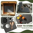 thumbnail image 4 of Tapete de Secado de Platos de Piedra: Tapete de Cocina Plegable Súper Absorbente y de Secado Rápido con Correas de Silicona para Protección de Platos, Secado Rápido, Gris Oscuro, 4 of 9