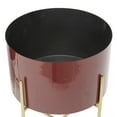 thumbnail image 5 of CosmoLiving by Cosmopolitan 15", 12"H Red Metal Planter (2 Count), 5 of 9