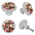 thumbnail image 4 of Leopard Fluorescent Glow-in-the-Dark Dresser Pulls with Screws - Round 4-Pack for Cabinets, Wardrobes, and Dressers - Furniture Decor with Kitchen Hardware, 4 of 6