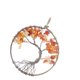 thumbnail image 3 of Árbol de la , en alambre, chips de piedras naturales, colgantes, joyería de bricolaje, regalos naranja Salvador Colgante de collar, 3 of 10