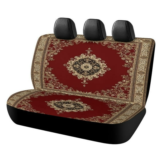 Bohemia Car Rear Seat Covers,Bench Back Seat Cover , Easy to Install Universal Fit for Cars Trucks Vans And SUVs