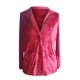 thumbnail image 5 of Mujeres Cozy Retro manga larga terciopelo sólido botones Pokets chaqueta cárdigan abrigo suelto Top Fridja  po2382, 5 of 6