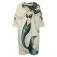 thumbnail image 4 of Long Hair Mermaid Sleepshirts For Sleeping Travels Loose Sleepdress Pajama Dress Soft Nightdress Sleepwear, 4 of 7