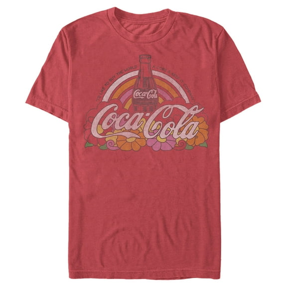 Men's Coca Cola Unity Rainbow Logo Graphic Tee Red 2X Large