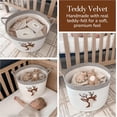thumbnail image 3 of Deer Nursery Storage Basket – Large 15”x11” Cotton Rope Bin with Felt Animal Patch – Baby-Safe Toy Organizer, Laundry Hamper, Diaper & Towel Holder, Foldable & Washable, 3 of 7