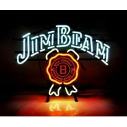 Queen Sense 20"x16" Jims Beam Ribbon Neon Sign Man Cave Handmade Neon Light 120JBR