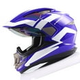 thumbnail image 4 of 1Storm Dual Sport Helmet Motorcycle Full Face Motocross Off Road Bike HGXP14A Racing Blue White, 4 of 8